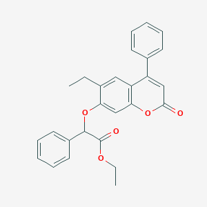 Ethyl 2-(6-ethyl-2-oxo-4-phenylchromen-7-yl)oxy-2-phenylacetate
