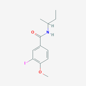 molecular formula C12H16INO2 B268621 N-(sec-butyl)-3-iodo-4-methoxybenzamide 