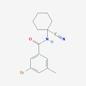molecular formula C15H17BrN2O B2686218 3-Bromo-N-(1-cyanocyclohexyl)-5-methylbenzamide CAS No. 1913232-67-3
