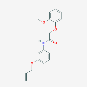 molecular formula C18H19NO4 B268622 N-[3-(allyloxy)phenyl]-2-(2-methoxyphenoxy)acetamide 