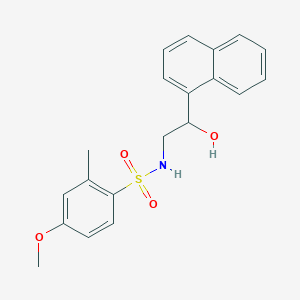 molecular formula C20H21NO4S B2686226 N-(2-hydroxy-2-(naphthalen-1-yl)ethyl)-4-methoxy-2-methylbenzenesulfonamide CAS No. 1351651-28-9