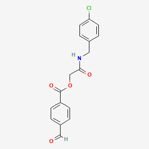 molecular formula C17H14ClNO4 B2686228 [2-[(4-Chlorophenyl)methylamino]-2-oxoethyl] 4-formylbenzoate CAS No. 480395-32-2