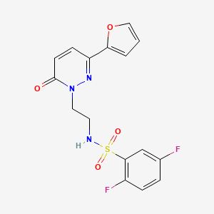molecular formula C16H13F2N3O4S B2686231 2,5-二氟-N-(2-(3-(呋喃-2-基)-6-氧代吡啶-1(6H)-基)乙基)苯磺酰胺 CAS No. 946212-37-9