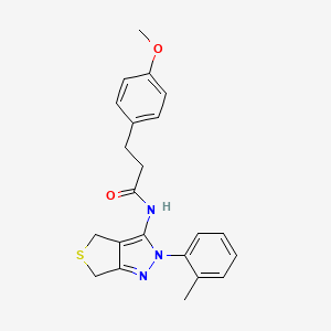 molecular formula C22H23N3O2S B2686241 3-(4-甲氧基苯基)-N-[2-(2-甲基苯基)-4,6-二氢噻吩[3,4-c]嘧啶-3-基]丙酰胺 CAS No. 887223-88-3