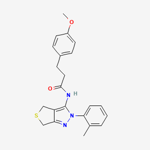 molecular formula C22H23N3O2S B2686241 3-(4-methoxyphenyl)-N-[2-(2-methylphenyl)-2H,4H,6H-thieno[3,4-c]pyrazol-3-yl]propanamide CAS No. 887223-88-3