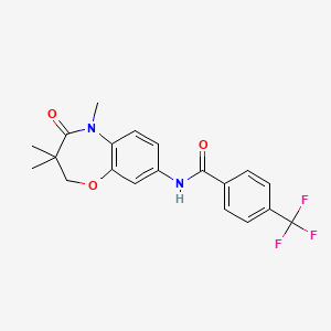 4-(trifluoromethyl)-N-(3,3,5-trimethyl-4-oxo-2,3,4,5-tetrahydrobenzo[b][1,4]oxazepin-8-yl)benzamide