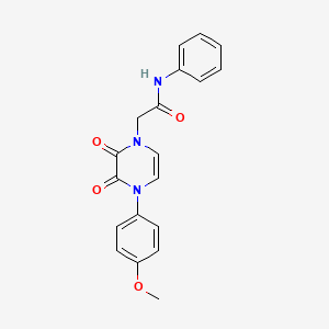 molecular formula C19H17N3O4 B2686250 2-[4-(4-methoxyphenyl)-2,3-dioxo-1,2,3,4-tetrahydropyrazin-1-yl]-N-phenylacetamide CAS No. 891867-15-5