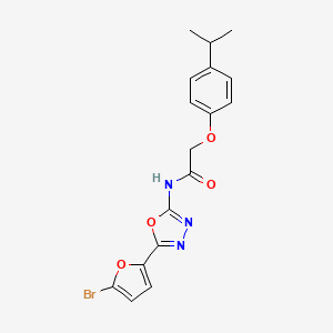 molecular formula C17H16BrN3O4 B2686260 N-(5-(5-bromofuran-2-yl)-1,3,4-oxadiazol-2-yl)-2-(4-isopropylphenoxy)acetamide CAS No. 1170891-67-4