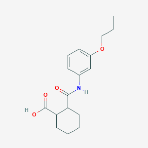 molecular formula C17H23NO4 B268627 2-[(3-Propoxyanilino)carbonyl]cyclohexanecarboxylic acid 