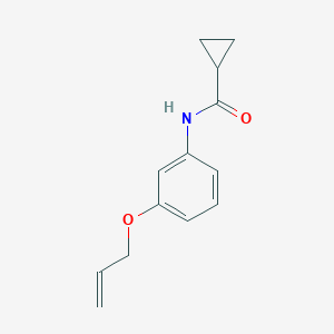 molecular formula C13H15NO2 B268628 N-[3-(allyloxy)phenyl]cyclopropanecarboxamide 