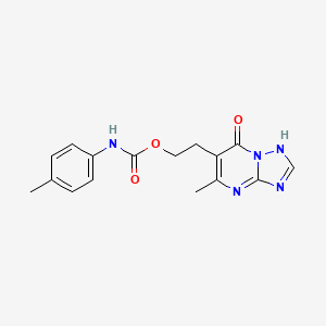 molecular formula C16H17N5O3 B2686294 2-(5-methyl-7-oxo-4,7-dihydro[1,2,4]triazolo[1,5-a]pyrimidin-6-yl)ethyl N-(4-methylphenyl)carbamate CAS No. 866137-40-8