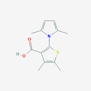 molecular formula C13H15NO2S B2686317 2-(2,5-dimethyl-1H-pyrrol-1-yl)-4,5-dimethylthiophene-3-carboxylic acid CAS No. 432530-64-8
