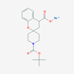 molecular formula C19H24NNaO5 B2686319 Sodium 1'-[(tert-butoxy)carbonyl]-3,4-dihydrospiro[1-benzopyran-2,4'-piperidine]-4-carboxylate CAS No. 2197062-96-5