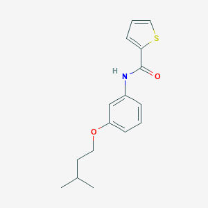 molecular formula C16H19NO2S B268636 N-[3-(3-methylbutoxy)phenyl]thiophene-2-carboxamide 