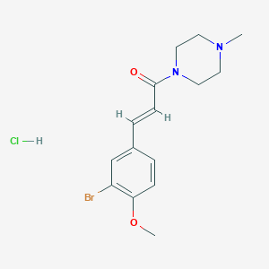 molecular formula C15H20BrClN2O2 B2686371 (E)-3-(3-溴-4-甲氧基苯基)-1-(4-甲基哌嗪-1-基)丙-2-烯-1-酮盐酸盐 CAS No. 1217226-27-1
