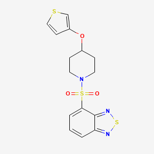 B2686380 4-((4-(Thiophen-3-yloxy)piperidin-1-yl)sulfonyl)benzo[c][1,2,5]thiadiazole CAS No. 2034467-51-9