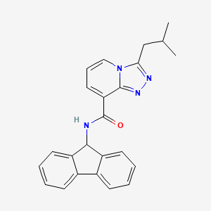 molecular formula C24H22N4O B2686384 N-(9H-芴-9-基)-3-(2-甲基丙基)-[1,2,4]三唑并[4,3-a]吡啶-8-羧酰胺 CAS No. 2095432-38-3
