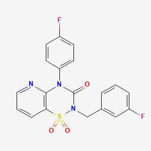 B2686402 2-(3-fluorobenzyl)-4-(4-fluorophenyl)-2H-pyrido[2,3-e][1,2,4]thiadiazin-3(4H)-one 1,1-dioxide CAS No. 1251548-06-7
