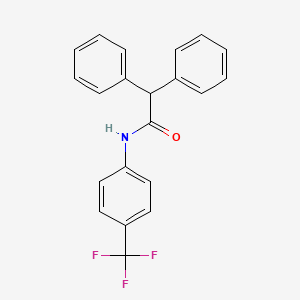 molecular formula C21H16F3NO B2686414 2,2-diphenyl-N-[4-(trifluoromethyl)phenyl]acetamide CAS No. 640263-08-7