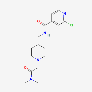 molecular formula C16H23ClN4O2 B2686436 2-chloro-N-({1-[(dimethylcarbamoyl)methyl]piperidin-4-yl}methyl)pyridine-4-carboxamide CAS No. 2094294-73-0