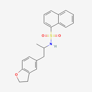 molecular formula C21H21NO3S B2686437 N-(1-(2,3-dihydrobenzofuran-5-yl)propan-2-yl)naphthalene-1-sulfonamide CAS No. 2034484-40-5