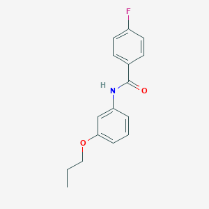 molecular formula C16H16FNO2 B268645 4-fluoro-N-(3-propoxyphenyl)benzamide 