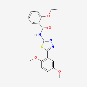 molecular formula C19H19N3O4S B2686452 N-(5-(2,5-dimethoxyphenyl)-1,3,4-thiadiazol-2-yl)-2-ethoxybenzamide CAS No. 476462-20-1