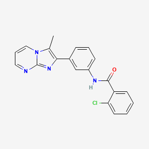 2-chloro-N-(3-(3-methylimidazo[1,2-a]pyrimidin-2-yl)phenyl)benzamide