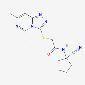 B2686457 N-(1-cyanocyclopentyl)-2-({5,7-dimethyl-[1,2,4]triazolo[4,3-c]pyrimidin-3-yl}sulfanyl)acetamide CAS No. 1147773-94-1