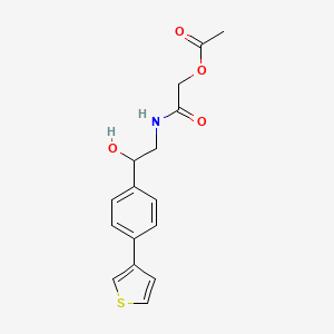 molecular formula C16H17NO4S B2686464 ({2-羟基-2-[4-(噻吩-3-基)苯基]乙基}氨基甲酰)甲酸甲酯 CAS No. 2097926-08-2