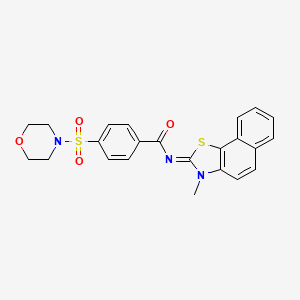 molecular formula C23H21N3O4S2 B2686483 (E)-N-(3-methylnaphtho[2,1-d]thiazol-2(3H)-ylidene)-4-(morpholinosulfonyl)benzamide CAS No. 397290-52-7
