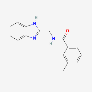 molecular formula C16H15N3O B2686484 N-(1H-benzimidazol-2-ylmethyl)-3-methylbenzamide CAS No. 850921-04-9