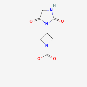 molecular formula C11H17N3O4 B2686488 Tert-butyl 3-(2,5-dioxoimidazolidin-1-yl)azetidine-1-carboxylate CAS No. 2034587-23-8