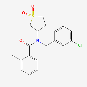N-(3-chlorobenzyl)-N-(1,1-dioxidotetrahydrothiophen-3-yl)-2-methylbenzamide