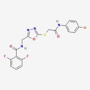N-((5-((2-((4-bromophenyl)amino)-2-oxoethyl)thio)-1,3,4-oxadiazol-2-yl)methyl)-2,6-difluorobenzamide