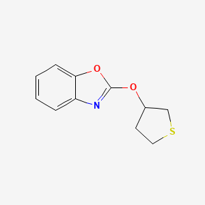 molecular formula C11H11NO2S B2686500 2-(Thiolan-3-yloxy)-1,3-benzoxazole CAS No. 2195942-33-5