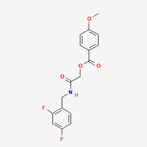 molecular formula C17H15F2NO4 B2686509 2-((2,4-Difluorobenzyl)amino)-2-oxoethyl 4-methoxybenzoate CAS No. 1241980-53-9
