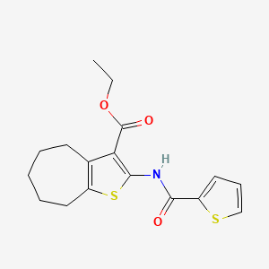 ethyl 2-[(thiophen-2-ylcarbonyl)amino]-5,6,7,8-tetrahydro-4H-cyclohepta[b]thiophene-3-carboxylate