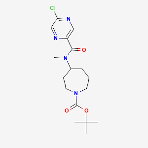 molecular formula C17H25ClN4O3 B2686516 Tert-butyl 4-[(5-chloropyrazine-2-carbonyl)-methylamino]azepane-1-carboxylate CAS No. 2377036-15-0