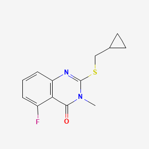 molecular formula C13H13FN2OS B2686518 2-((环丙基甲硫基)-5-氟-3-甲基喹唑啉-4(3H)-酮 CAS No. 2176201-17-3