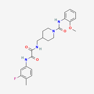 N1-(3-fluoro-4-methylphenyl)-N2-((1-((2-methoxyphenyl)carbamoyl)piperidin-4-yl)methyl)oxalamide