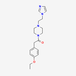 molecular formula C19H26N4O2 B2686532 1-(4-(2-(1H-咪唑-1-基)乙基)哌嗪-1-基)-2-(4-乙氧苯基)乙酮 CAS No. 1396816-08-2