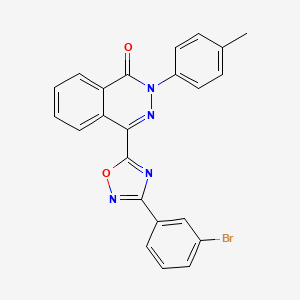 molecular formula C23H15BrN4O2 B2686533 4-[3-(3-溴苯基)-1,2,4-噁二唑-5-基]-2-(4-甲基苯基)邻苯骈-1(2H)-酮 CAS No. 1291868-94-4
