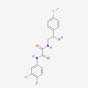 molecular formula C17H16ClFN2O3S B2686539 N1-(3-chloro-4-fluorophenyl)-N2-(2-hydroxy-2-(4-(methylthio)phenyl)ethyl)oxalamide CAS No. 1448043-31-9