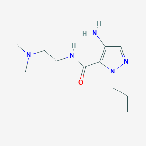 molecular formula C11H21N5O B2686540 4-Amino-N-[2-(dimethylamino)ethyl]-1-propyl-1H-pyrazole-5-carboxamide CAS No. 2101198-39-2