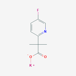 molecular formula C9H9FKNO2 B2686547 Potassium;2-(5-fluoropyridin-2-yl)-2-methylpropanoate CAS No. 1057076-11-5