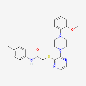 2-((3-(4-(2-methoxyphenyl)piperazin-1-yl)pyrazin-2-yl)thio)-N-(p-tolyl)acetamide