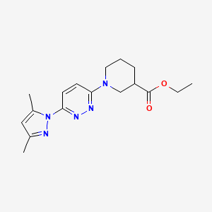 ethyl 1-(6-(3,5-dimethyl-1H-pyrazol-1-yl)pyridazin-3-yl)piperidine-3-carboxylate