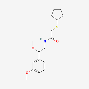 molecular formula C17H25NO3S B2686565 2-(cyclopentylthio)-N-(2-methoxy-2-(3-methoxyphenyl)ethyl)acetamide CAS No. 1797557-62-0