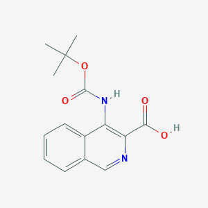 molecular formula C15H16N2O4 B2686569 4-[(2-Methylpropan-2-yl)oxycarbonylamino]isoquinoline-3-carboxylic acid CAS No. 2248285-80-3